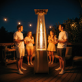Pyramid Patio Heater | 46,000 BTU Glass Flame Tower | Premium Outdoor Heater with Cover